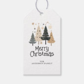 Boho Merry Kerstmis Cadeaulabel (Voorkant)