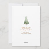 Boho Merry Kerstmis Waterverf Boom niet-foto Feestdagenkaart (Achterkant)