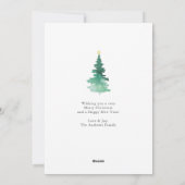 Boho Merry Kerstmis Waterverf Boom Niet-fotografer Feestdagenkaart (Achterkant)