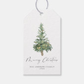 Boho Merry Waterverf Tree Cadeaulabel (Voorkant)