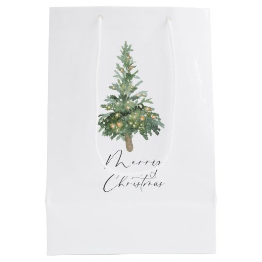 Boho Merry Waterverf Tree Medium Cadeauzakje (Achterkant)