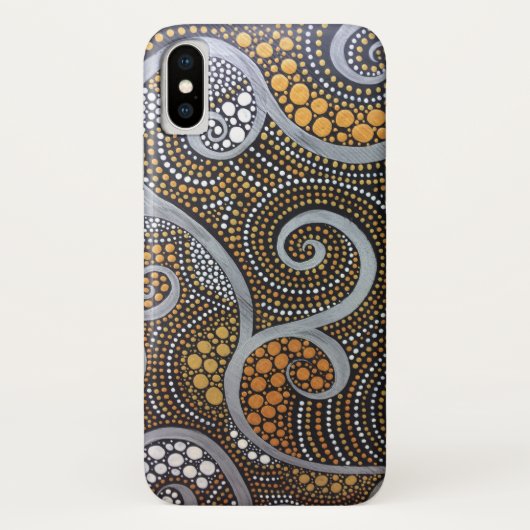 Boho Metallic Swirls en Stippen Case-Mate iPhone Case (Achterkant)