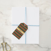 Boho Mexicaanse Serape Strepen Aangepaste Naam Cadeaulabel (Met Touw)