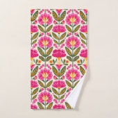 BOHO Mexicaanse Talavera Bloemen Fuchsia Roze Bloe Bad Handdoek (Handdoek)