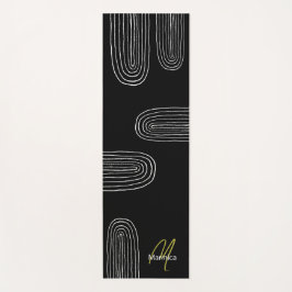 Boho Mid Century Chic Rainbow Monogram Yogamat