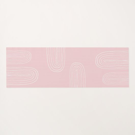 Boho Mid Century Chic Rainbow Monogram Yogamat (Achterkant (horizontaal))