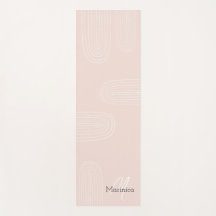 Boho Mid Century Chic Rainbow Monogram