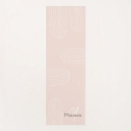 Boho Mid Century Chic Rainbow Monogram Yogamat