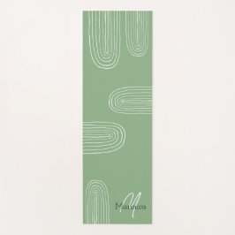 Boho Mid Century Chic Rainbow Monogrammed Yogamat