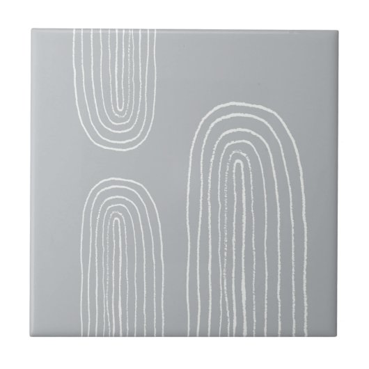 Boho Mid Century Chic Rainbow Tegeltje (Voorkant)