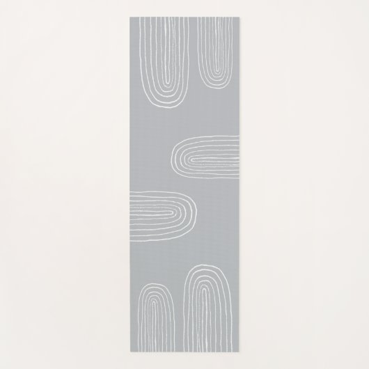 Boho Mid Century Chic Rainbow Yogamat (Voorkant)