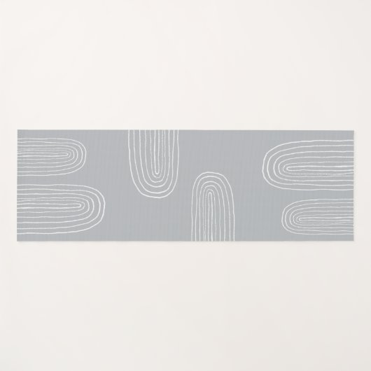 Boho Mid Century Chic Rainbow Yogamat (Voorkant (horizontaal))