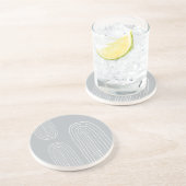 Boho Mid Century Chic Rainbow Zandsteen Onderzetter (Zijkant)