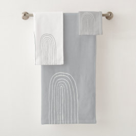 Boho Mid Century Chic Regenboog Bad Handdoek