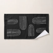Boho Mid Century Chic Regenboog Monogram Bad Handdoek (Handdoek)