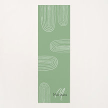 Boho Mid Century Chic Regenboog Monogram