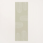 Boho Mid Century Chic Regenboog Monogram Yogamat (Achterkant)