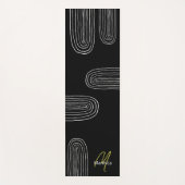 Boho Mid Century Chic Regenboog Monogram Yogamat (Voorkant)