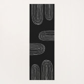 Boho Mid Century Chic Regenboog Monogram Yogamat (Achterkant)