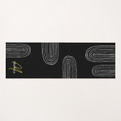 Boho Mid Century Chic Regenboog Monogram Yogamat (Voorkant (horizontaal))