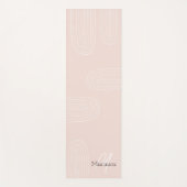 Boho Mid Century Chic Regenboog Monogram Yogamat (Voorkant)