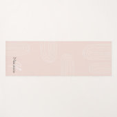 Boho Mid Century Chic Regenboog Monogram Yogamat (Voorkant (horizontaal))