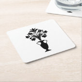 Boho Mid Century Flower Pot Kartonnen Onderzetters (Schuin)