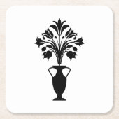 Boho Mid Century Flower Pot Kartonnen Onderzetters (Voorkant)