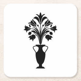 Boho Mid Century Flower Pot Kartonnen Onderzetters