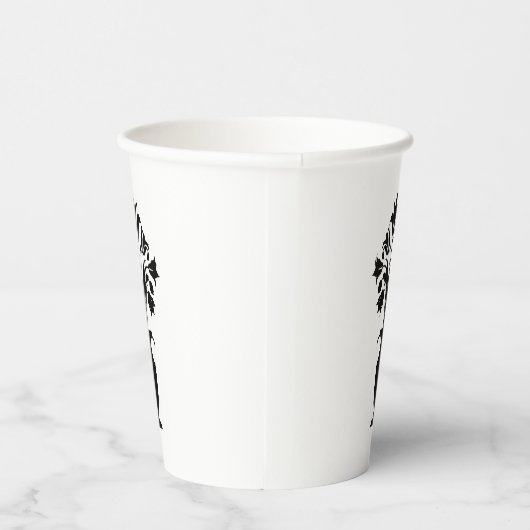 Boho Mid Century Flower Pot Papieren Bekers (Rechts)