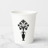 Boho Mid Century Flower Pot Papieren Bekers (Voorkant)