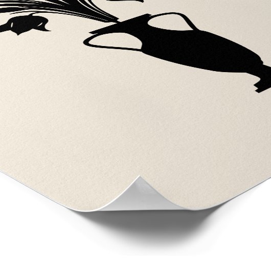 Boho Mid Century Flower Pot Poster (Hoek)