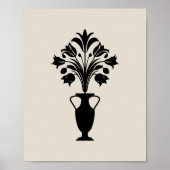 Boho Mid Century Flower Pot Poster (Voorkant)