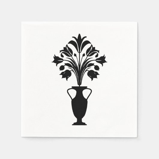 Boho Mid Century Flower Pot Servet (Voorkant)