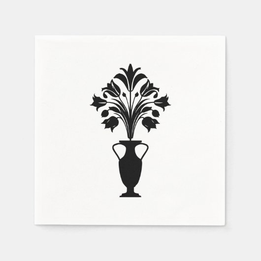 Boho Mid Century Flower Pot Servet (Voorkant)