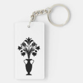 Boho Mid Century Flower Pot Sleutelhanger (achterkant)