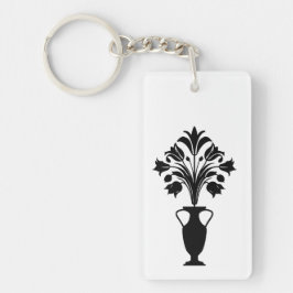 Boho Mid Century Flower Pot Sleutelhanger