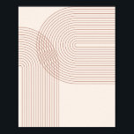 Boho Mid Century Modern Line Rainbow 4 Poster<br><div class="desc">Boho Mid Century Modern Lijn Dubbele Regenboog Arch 4</div>