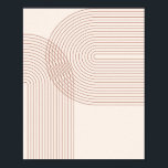 Boho Mid Century Modern Line Rainbow 4 Poster<br><div class="desc">Boho Mid Century Modern Lijn Dubbele Regenboog Arch 4</div>