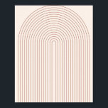 Boho Mid Century Modern Line Rainbow 5 Poster<br><div class="desc">Boho Mid Century Modern Line Rainbow Arch 5</div>