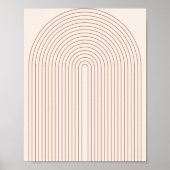 Boho Mid Century Modern  Line Rainbow 5 Poster (Voorkant)