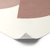 Boho Mid Century zachte roze en beige Poster (Hoek)