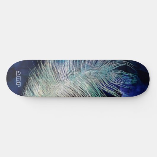 *~* Boho Midnight Blue Sky Kosmische Pastel Veer Persoonlijk Skateboard (Horizontaal)