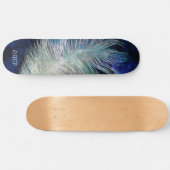 *~* Boho Midnight Blue Sky Kosmische Pastel Veer Persoonlijk Skateboard (Horizontaal)