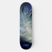 *~* Boho Midnight Blue Sky Kosmische Pastel Veer Persoonlijk Skateboard (Voorkant)