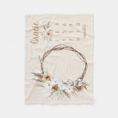 Boho Milestone Blanket Girl - Month Blanket-Person Fleece Deken (Voorkant)