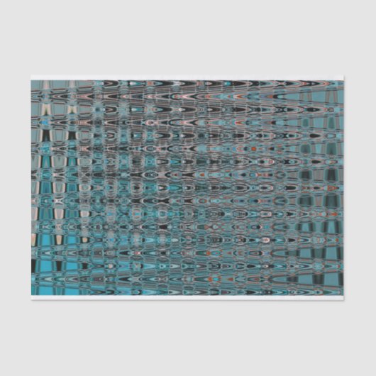 Boho Millefiori Mosaic Abstract Turquoise Oranje Tissuepapier (Voorkant)