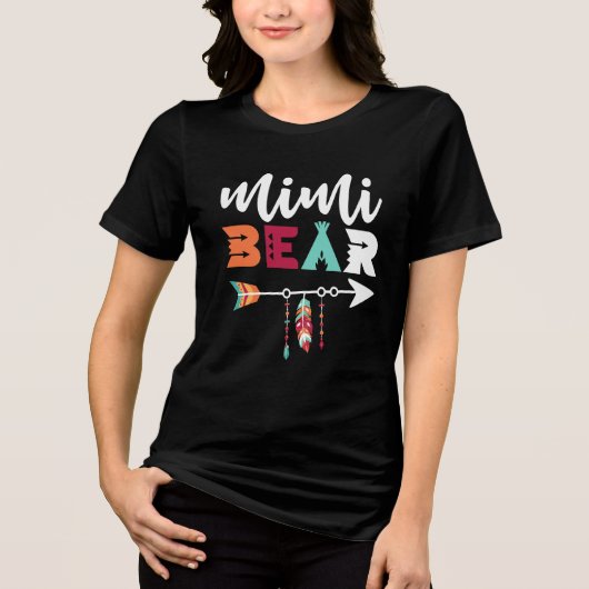 Boho Mimi Beer Oma Tri-Blend Shirt (Voorkant)