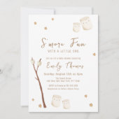 Boho Mimimimalist S'more Fun Stars Baby shower Kaart (Voorkant)