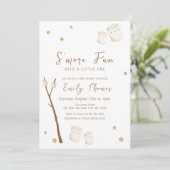 Boho Mimimimalist S'more Fun Stars Baby shower Kaart (Staand voorkant)